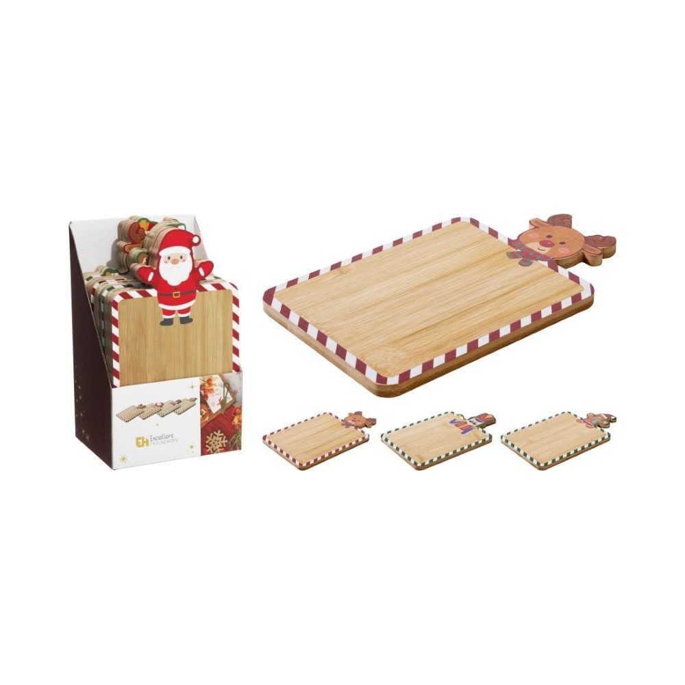 TAGLIERE BAMBU' NATALE 4 ASSORTITI